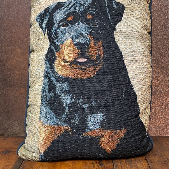 Rottweiler Dog Picken Tapestry Throw Pillow Decor Gift Memorial- Lot of 3! - Picture 2 of 12